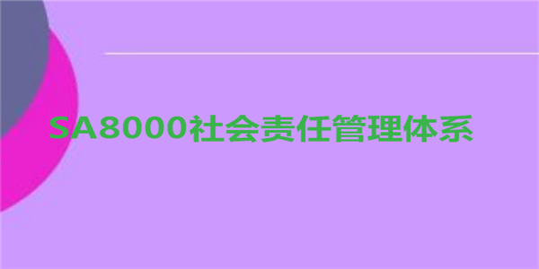 社会责任管理体系（SA8000）认证这4个好处